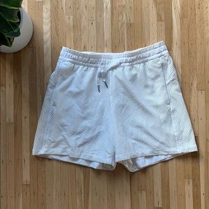 Lululemon white sport shorts.